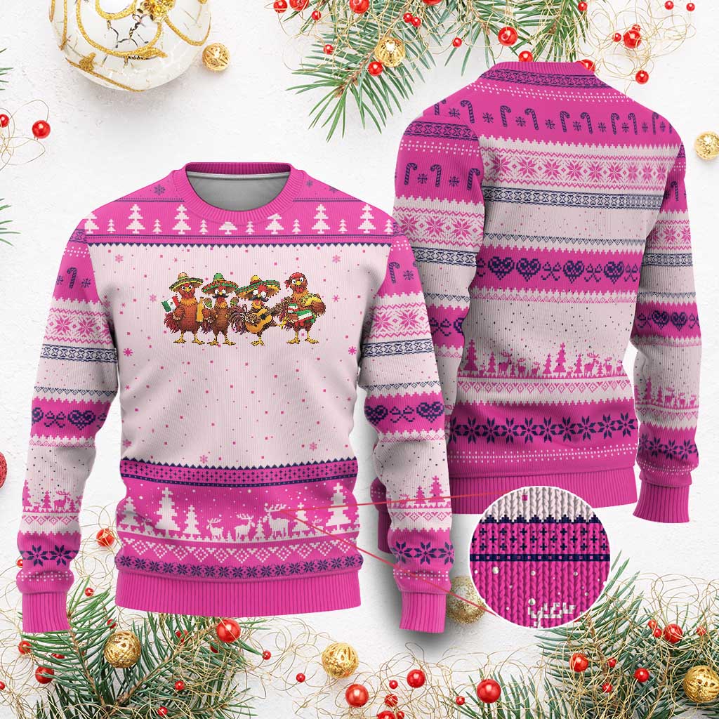 Funny Cinco De Mayo Chicken Squad Ugly Christmas Sweater Mexican Party Celebration Gift
