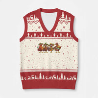 Funny Cinco De Mayo Chicken Squad V-Neck Knit Sweater Vest Mexican Party Celebration Gift