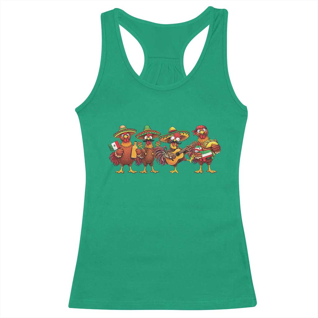 Funny Cinco De Mayo Chicken Squad Racerback Tank Top Mexican Party Celebration Gift
