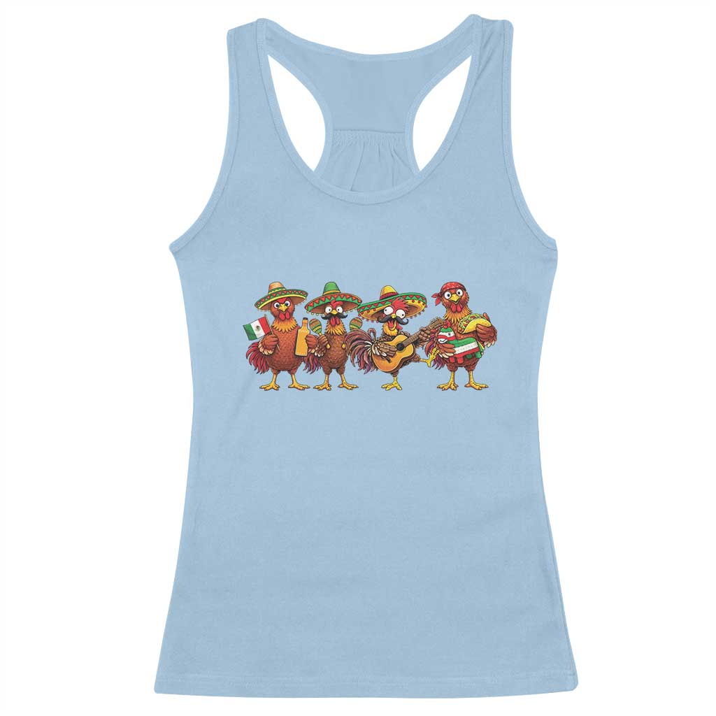 Funny Cinco De Mayo Chicken Squad Racerback Tank Top Mexican Party Celebration Gift