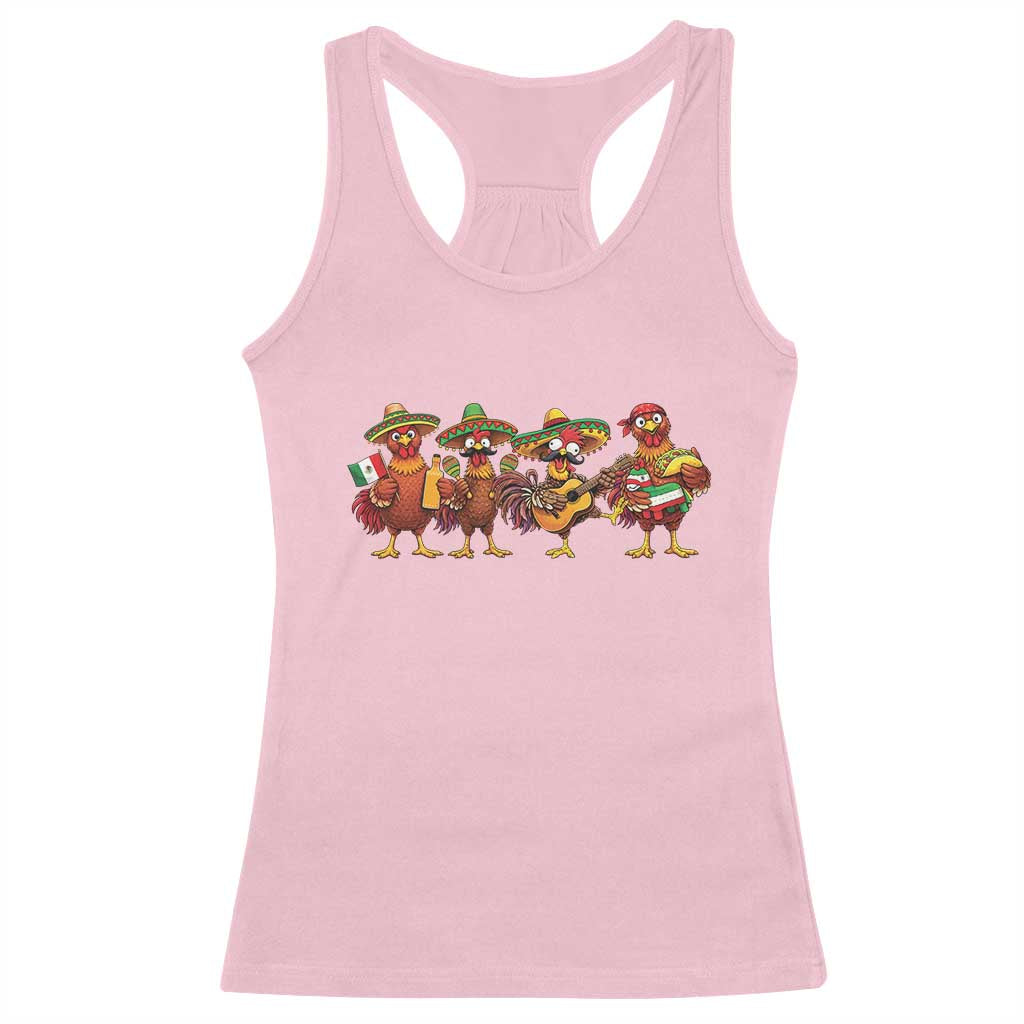 Funny Cinco De Mayo Chicken Squad Racerback Tank Top Mexican Party Celebration Gift