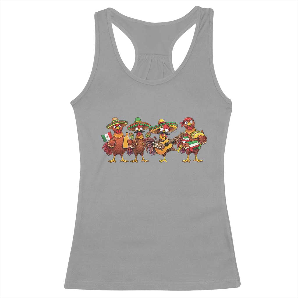 Funny Cinco De Mayo Chicken Squad Racerback Tank Top Mexican Party Celebration Gift