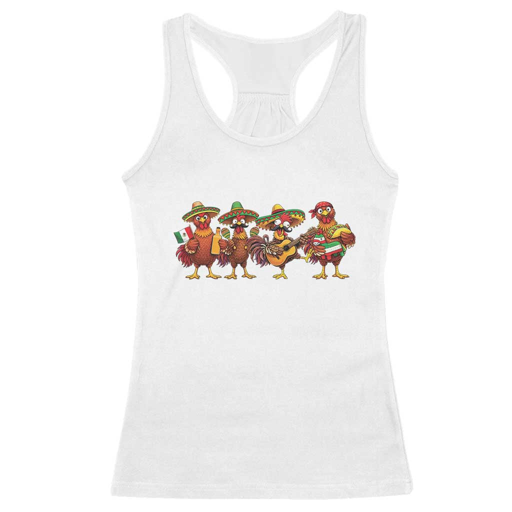 Funny Cinco De Mayo Chicken Squad Racerback Tank Top Mexican Party Celebration Gift