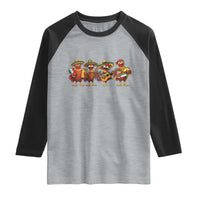 Funny Cinco De Mayo Chicken Squad Raglan Shirt Mexican Party Celebration Gift
