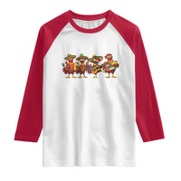 Funny Cinco De Mayo Chicken Squad Raglan Shirt Mexican Party Celebration Gift