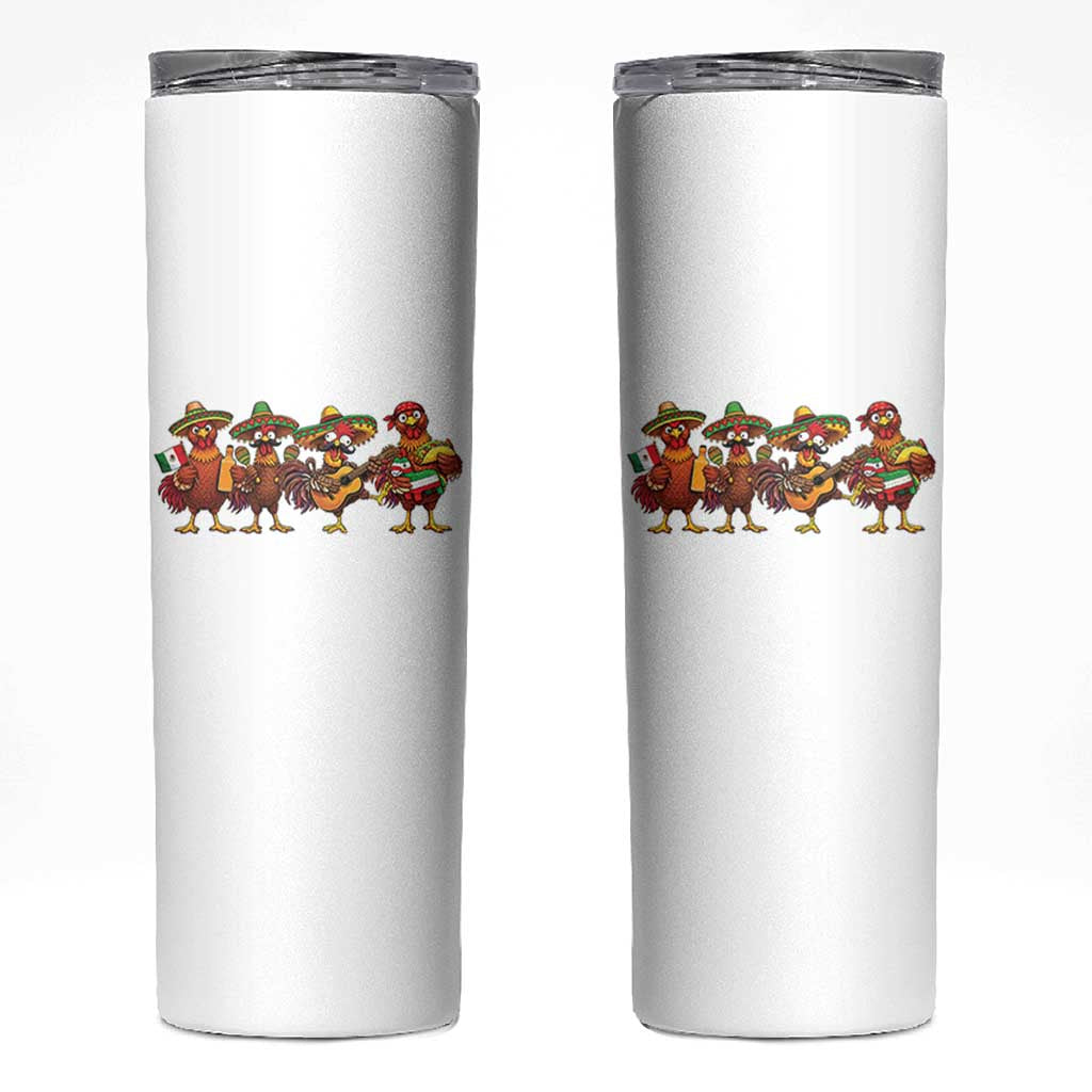 Funny Cinco De Mayo Chicken Squad Skinny Tumbler Mexican Party Celebration Gift