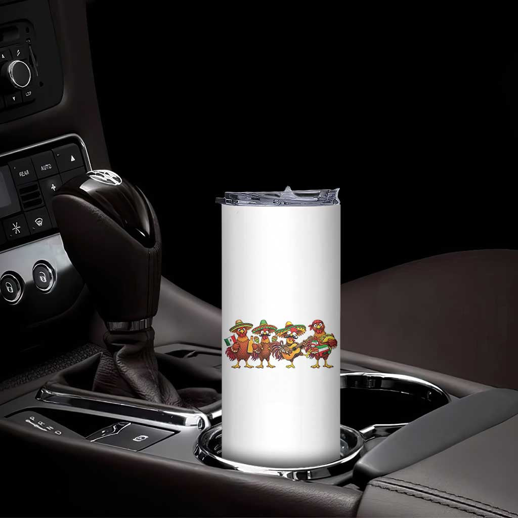 Funny Cinco De Mayo Chicken Squad Skinny Tumbler Mexican Party Celebration Gift
