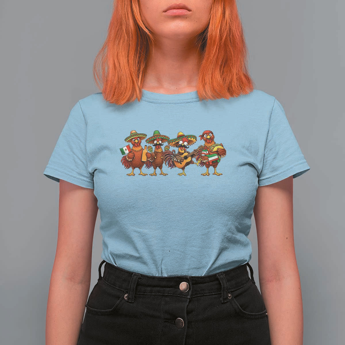 Funny Cinco De Mayo Chicken Squad T Shirt For Women Mexican Party Celebration Gift