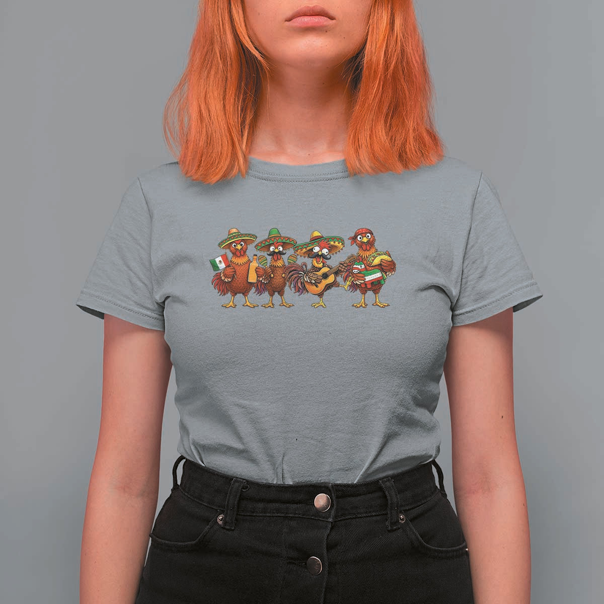 Funny Cinco De Mayo Chicken Squad T Shirt For Women Mexican Party Celebration Gift