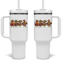 Funny Cinco De Mayo Chicken Squad Tumbler With Handle Mexican Party Celebration Gift