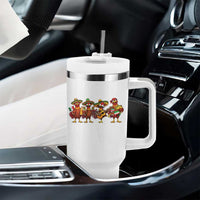 Funny Cinco De Mayo Chicken Squad Tumbler With Handle Mexican Party Celebration Gift