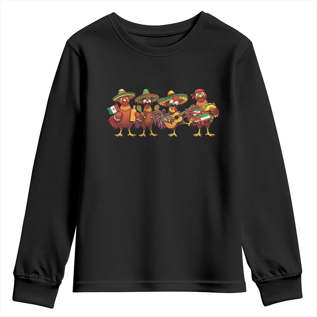 Funny Cinco De Mayo Chicken Squad Youth Sweatshirt Mexican Party Celebration Gift