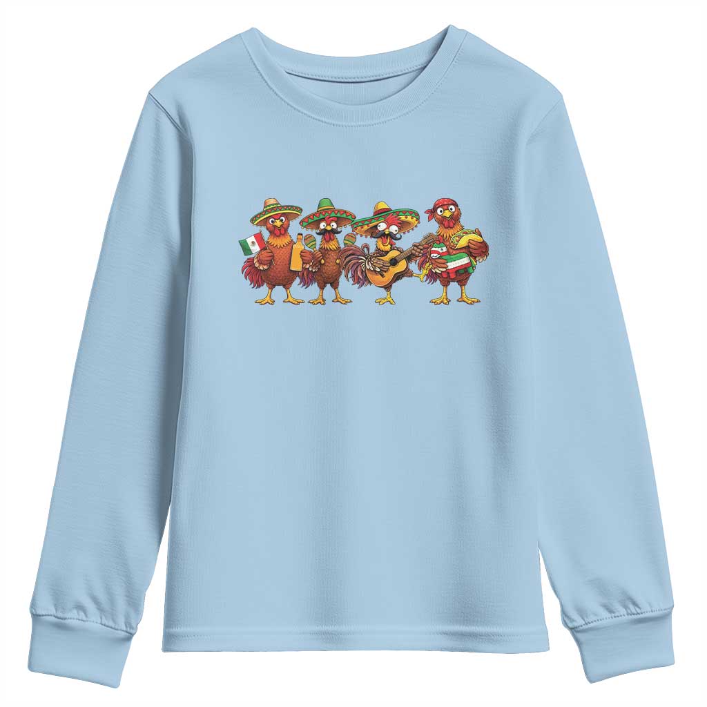 Funny Cinco De Mayo Chicken Squad Youth Sweatshirt Mexican Party Celebration Gift