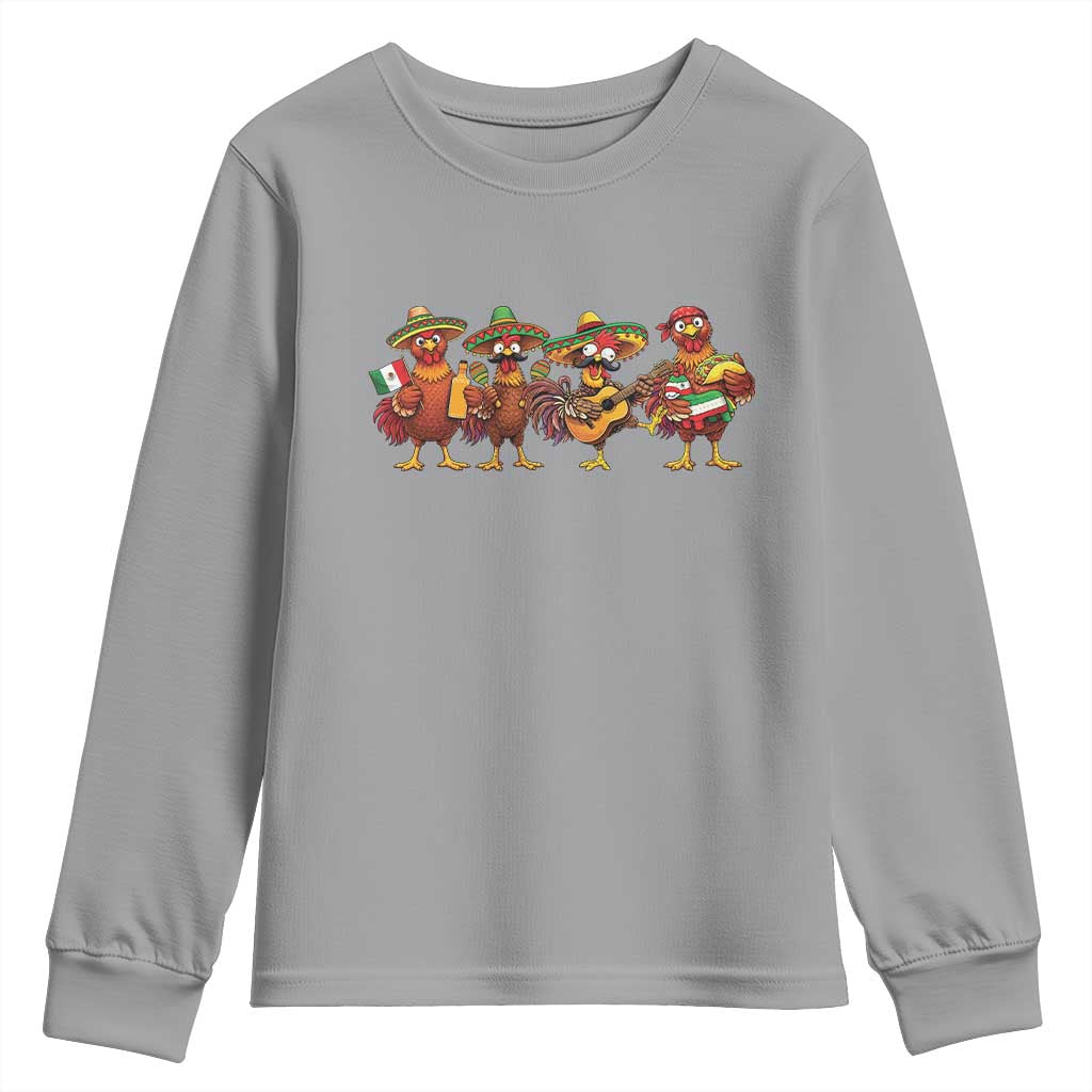 Funny Cinco De Mayo Chicken Squad Youth Sweatshirt Mexican Party Celebration Gift