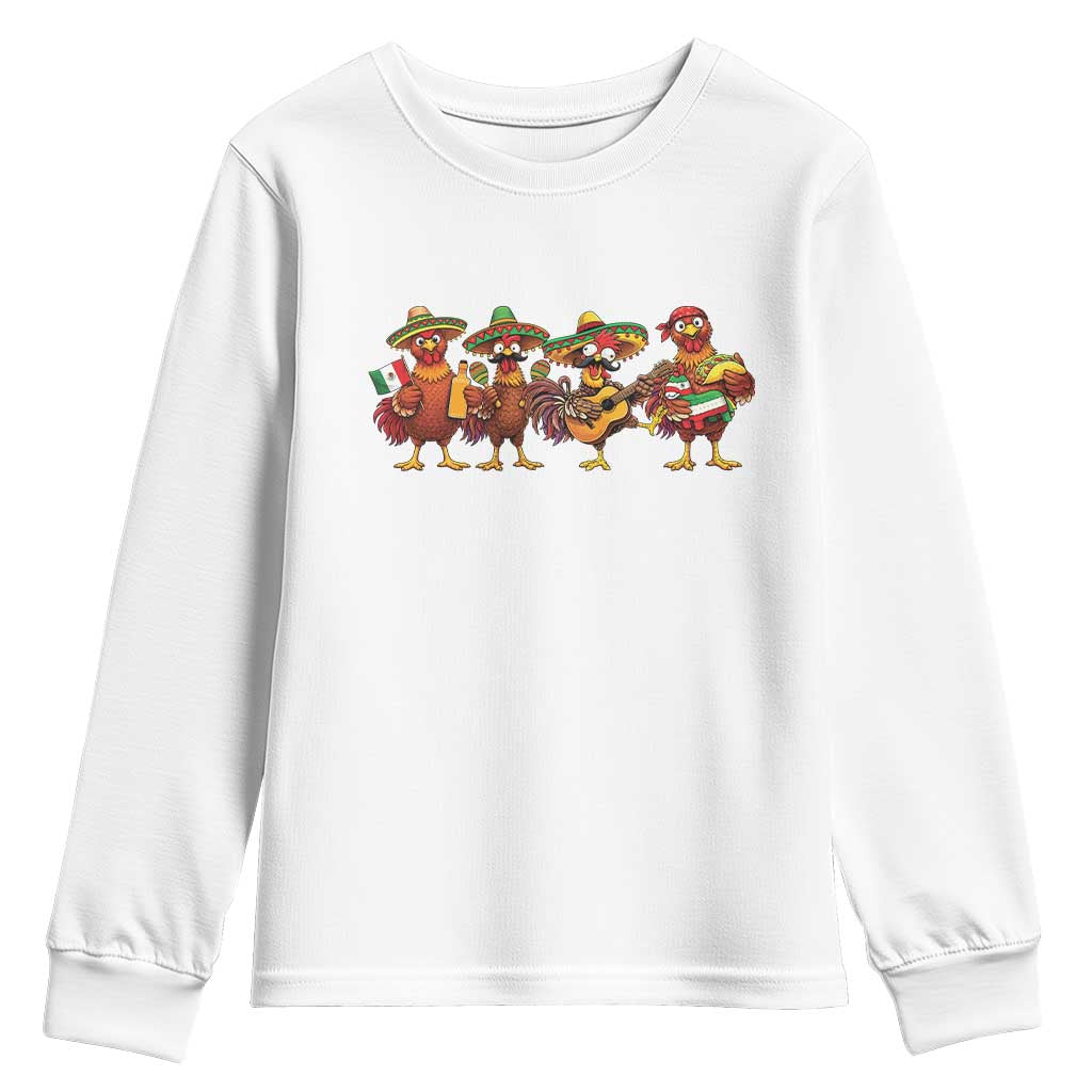 Funny Cinco De Mayo Chicken Squad Youth Sweatshirt Mexican Party Celebration Gift