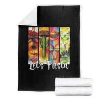 Lets Fiesta Throw Blanket Funny Cinco De Mayo Party Celebration