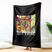 Lets Fiesta Throw Blanket Funny Cinco De Mayo Party Celebration