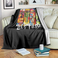 Lets Fiesta Throw Blanket Funny Cinco De Mayo Party Celebration