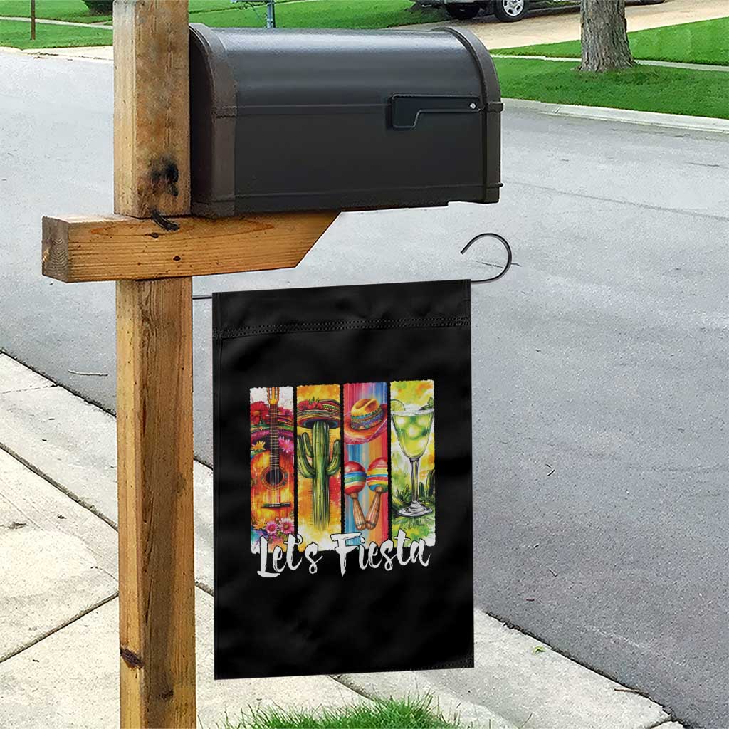 Lets Fiesta Garden Flag Funny Cinco De Mayo Party Celebration