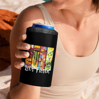 Lets Fiesta 4 in 1 Can Cooler Tumbler Funny Cinco De Mayo Party Celebration