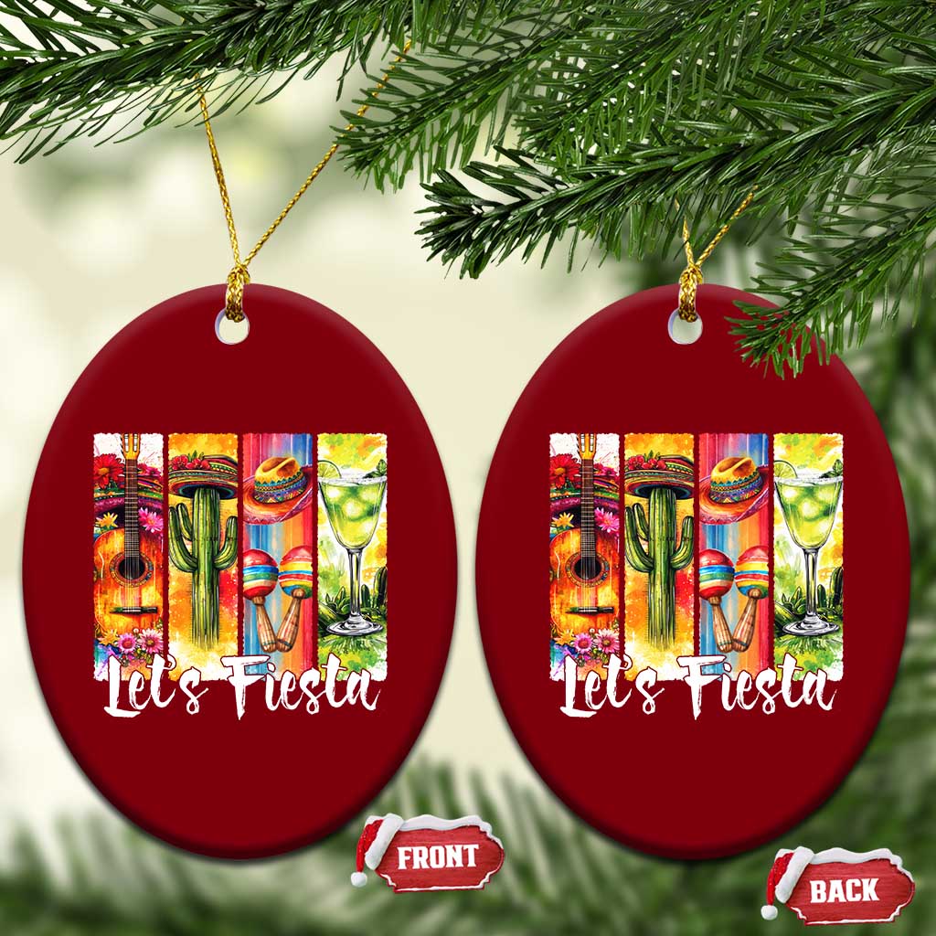 Lets Fiesta Ceramic Ornament Funny Cinco De Mayo Party Celebration