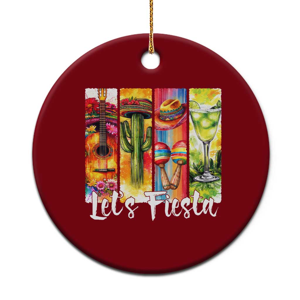 Lets Fiesta Ceramic Ornament Funny Cinco De Mayo Party Celebration