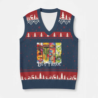 Lets Fiesta V-Neck Knit Sweater Vest Funny Cinco De Mayo Party Celebration