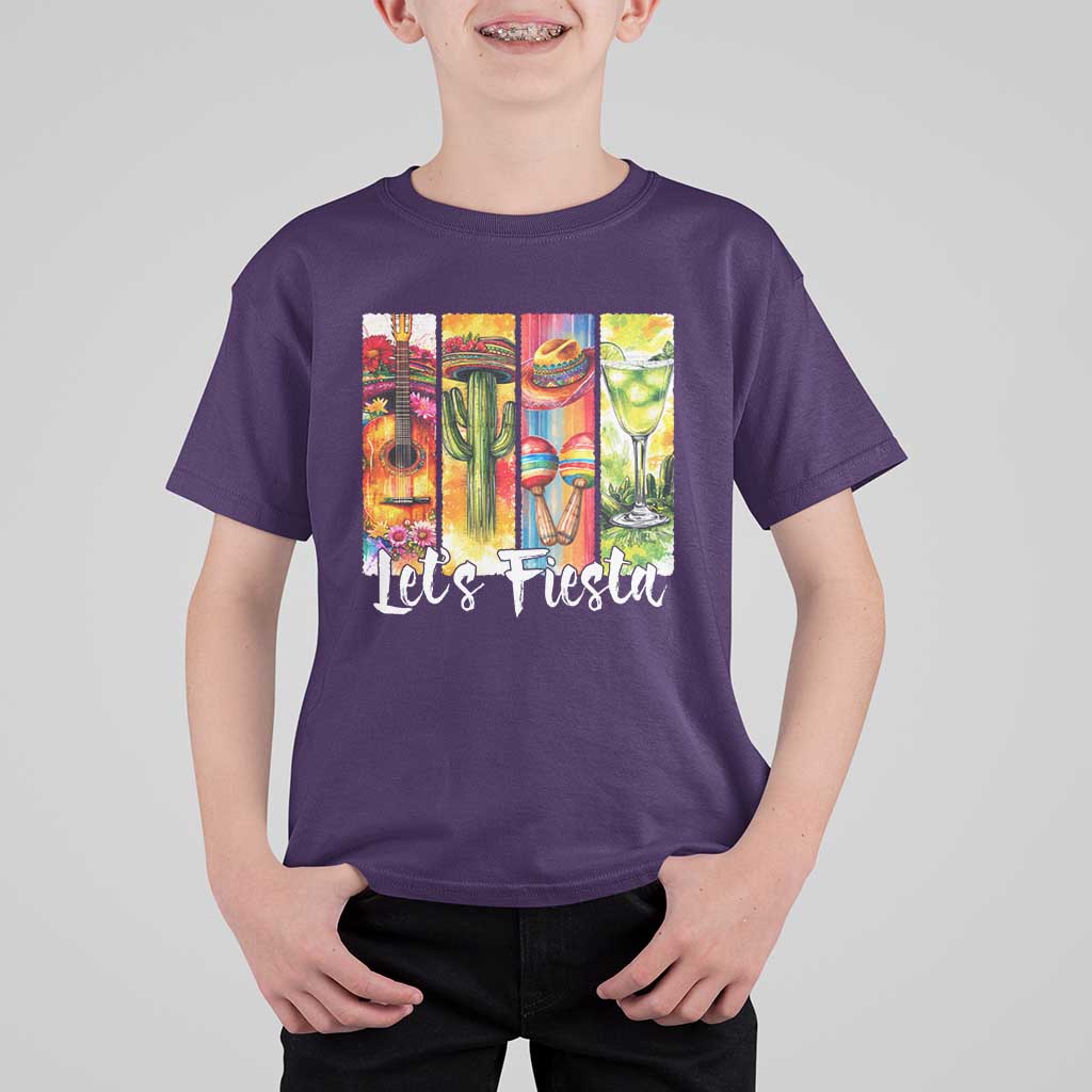 Lets Fiesta T Shirt For Kid Funny Cinco De Mayo Party Celebration