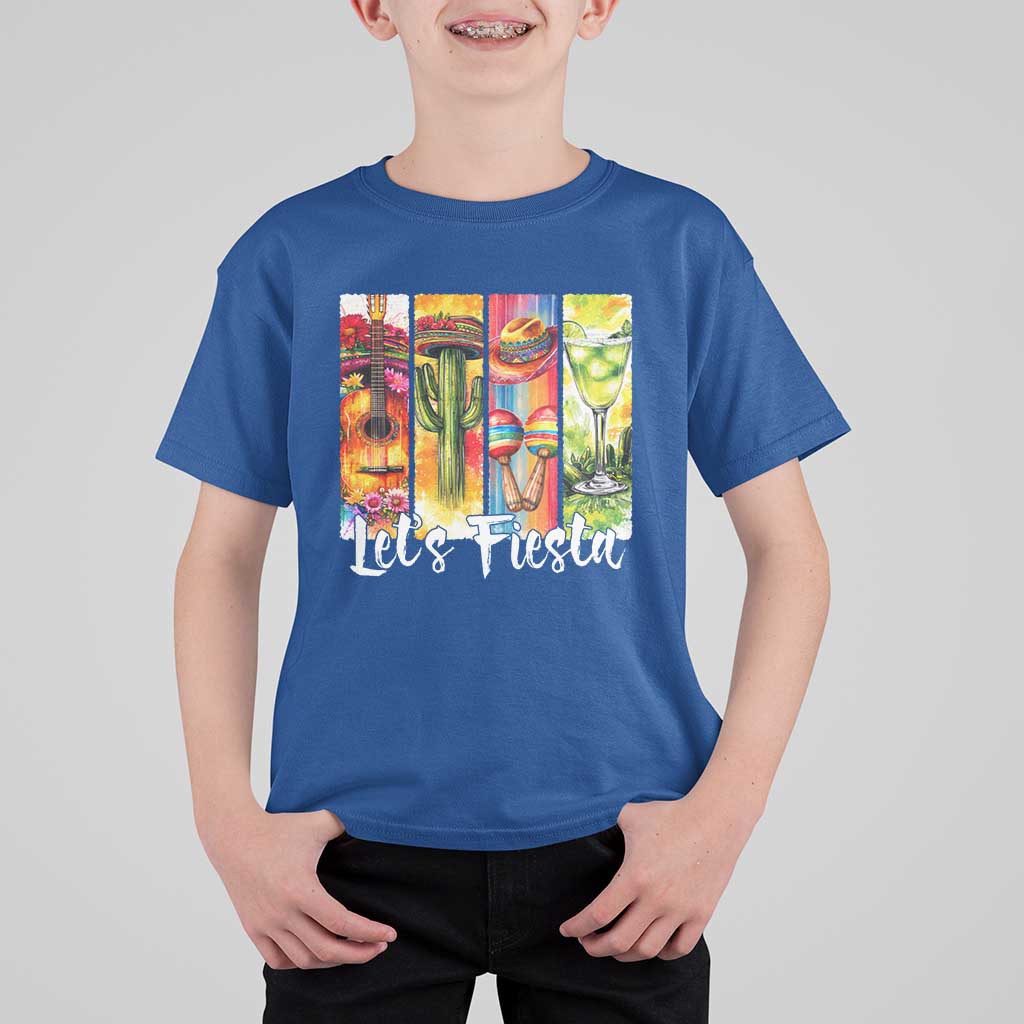 Lets Fiesta T Shirt For Kid Funny Cinco De Mayo Party Celebration