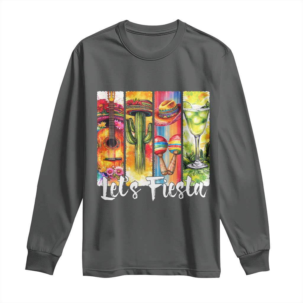 Lets Fiesta Long Sleeve Shirt Funny Cinco De Mayo Party Celebration