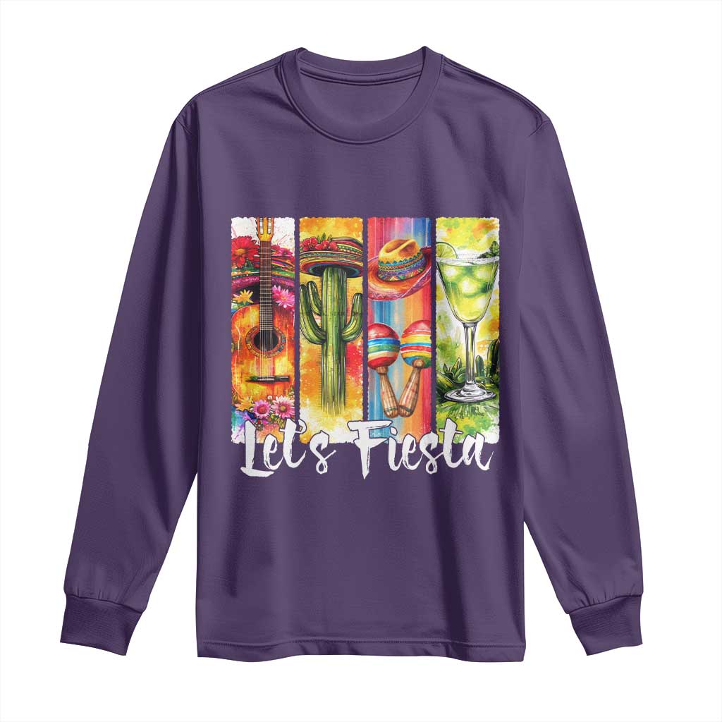Lets Fiesta Long Sleeve Shirt Funny Cinco De Mayo Party Celebration