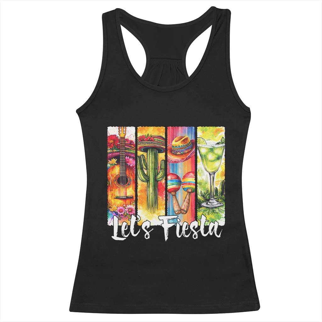 Lets Fiesta Racerback Tank Top Funny Cinco De Mayo Party Celebration