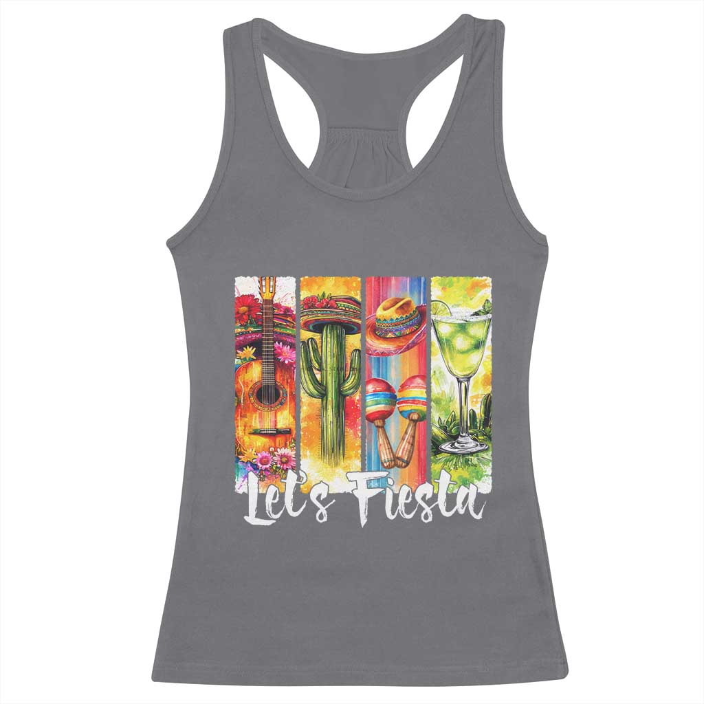 Lets Fiesta Racerback Tank Top Funny Cinco De Mayo Party Celebration