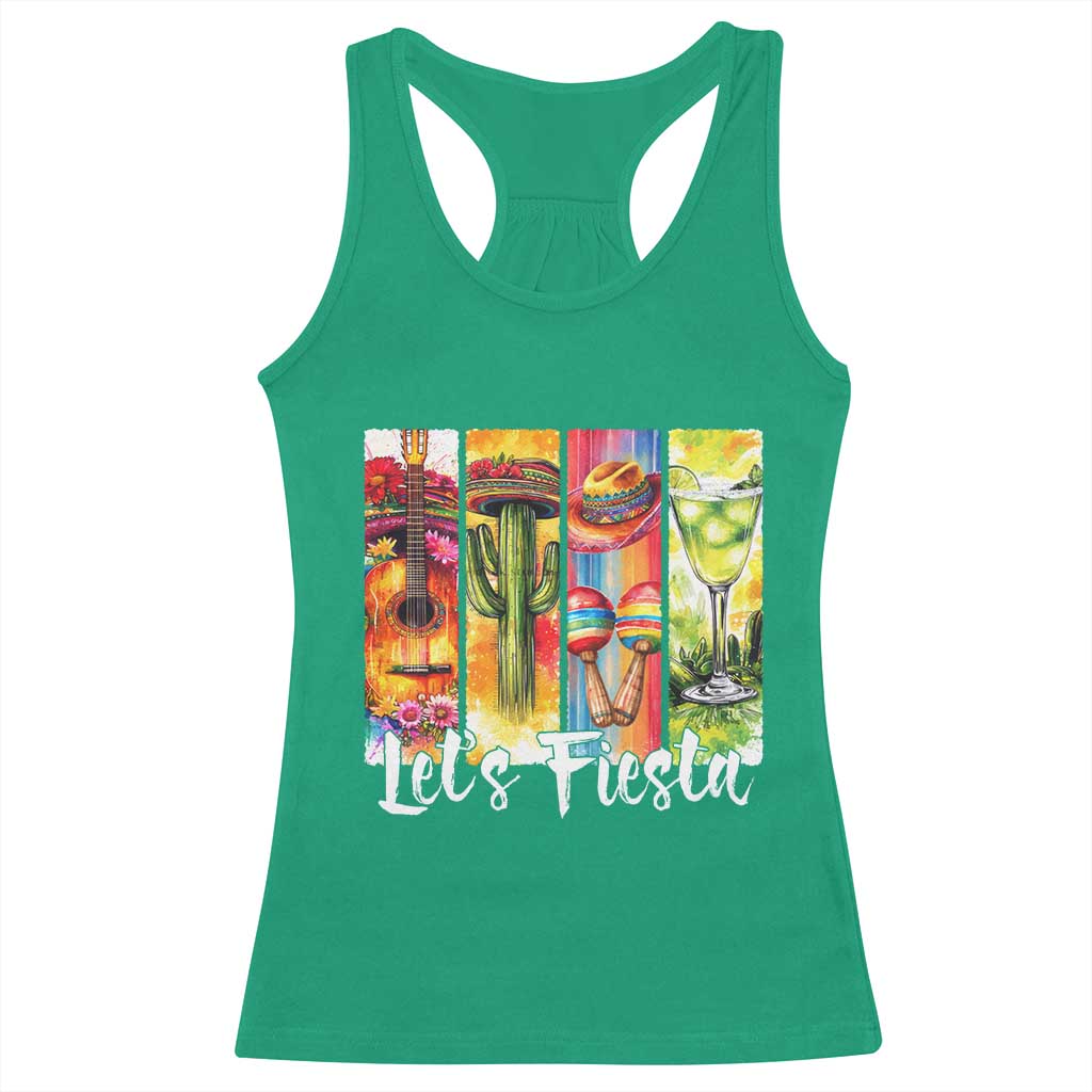 Lets Fiesta Racerback Tank Top Funny Cinco De Mayo Party Celebration