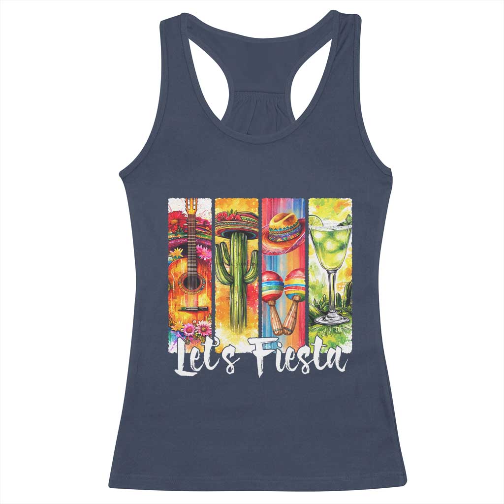 Lets Fiesta Racerback Tank Top Funny Cinco De Mayo Party Celebration