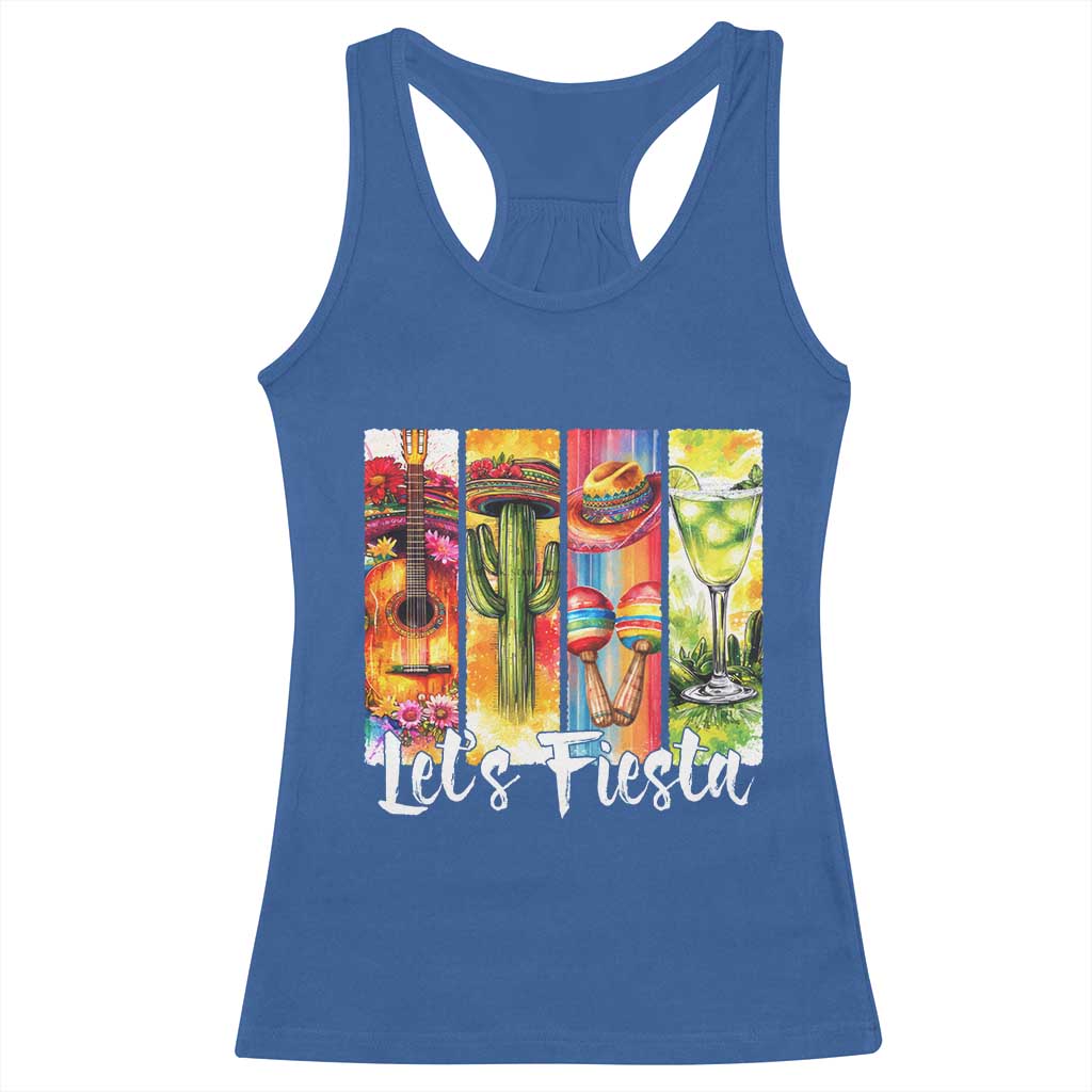 Lets Fiesta Racerback Tank Top Funny Cinco De Mayo Party Celebration