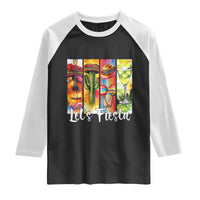 Lets Fiesta Raglan Shirt Funny Cinco De Mayo Party Celebration