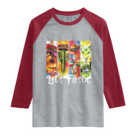 Lets Fiesta Raglan Shirt Funny Cinco De Mayo Party Celebration