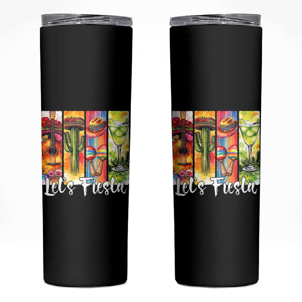 Lets Fiesta Skinny Tumbler Funny Cinco De Mayo Party Celebration