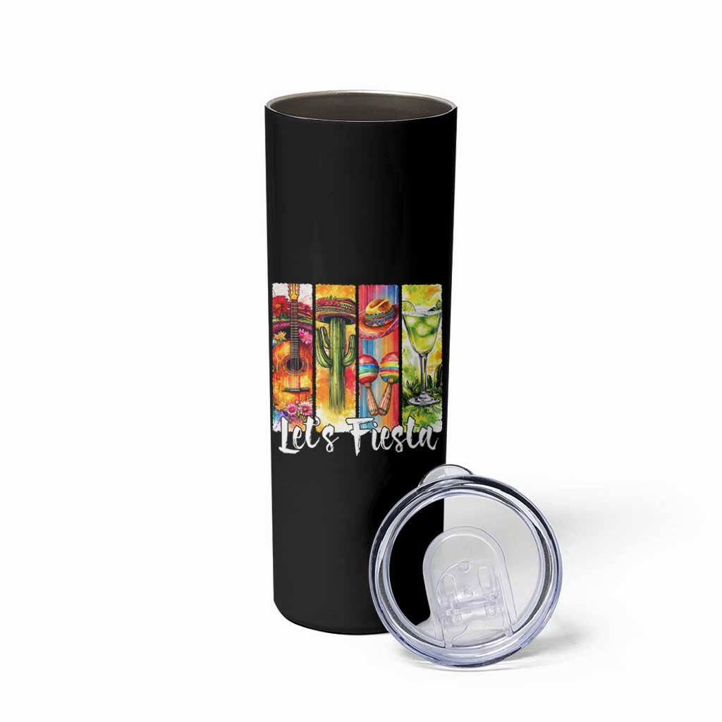 Lets Fiesta Skinny Tumbler Funny Cinco De Mayo Party Celebration