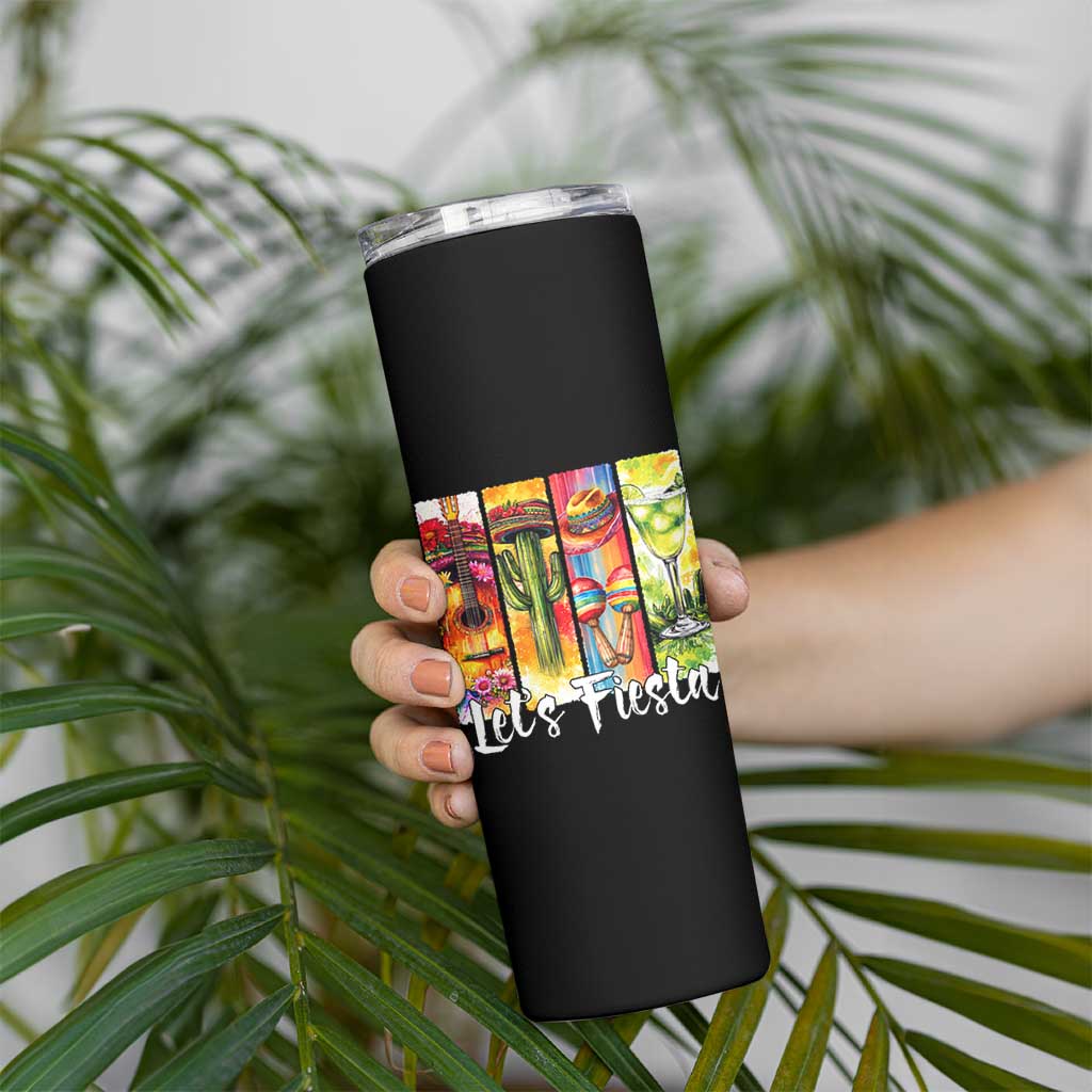 Lets Fiesta Skinny Tumbler Funny Cinco De Mayo Party Celebration