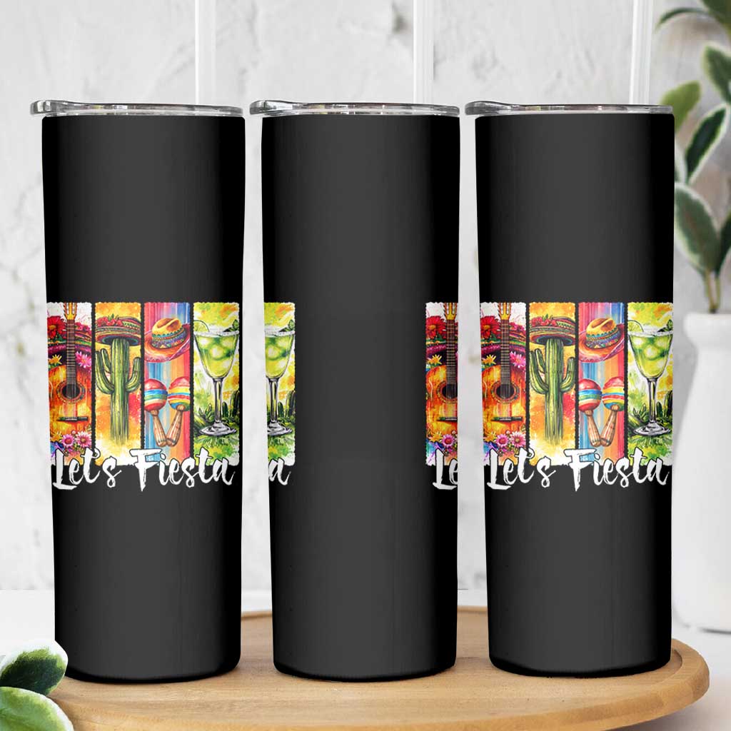 Lets Fiesta Skinny Tumbler Funny Cinco De Mayo Party Celebration