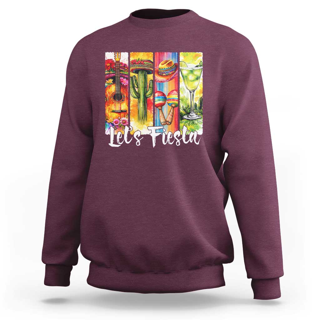 Lets Fiesta Sweatshirt Funny Cinco De Mayo Party Celebration