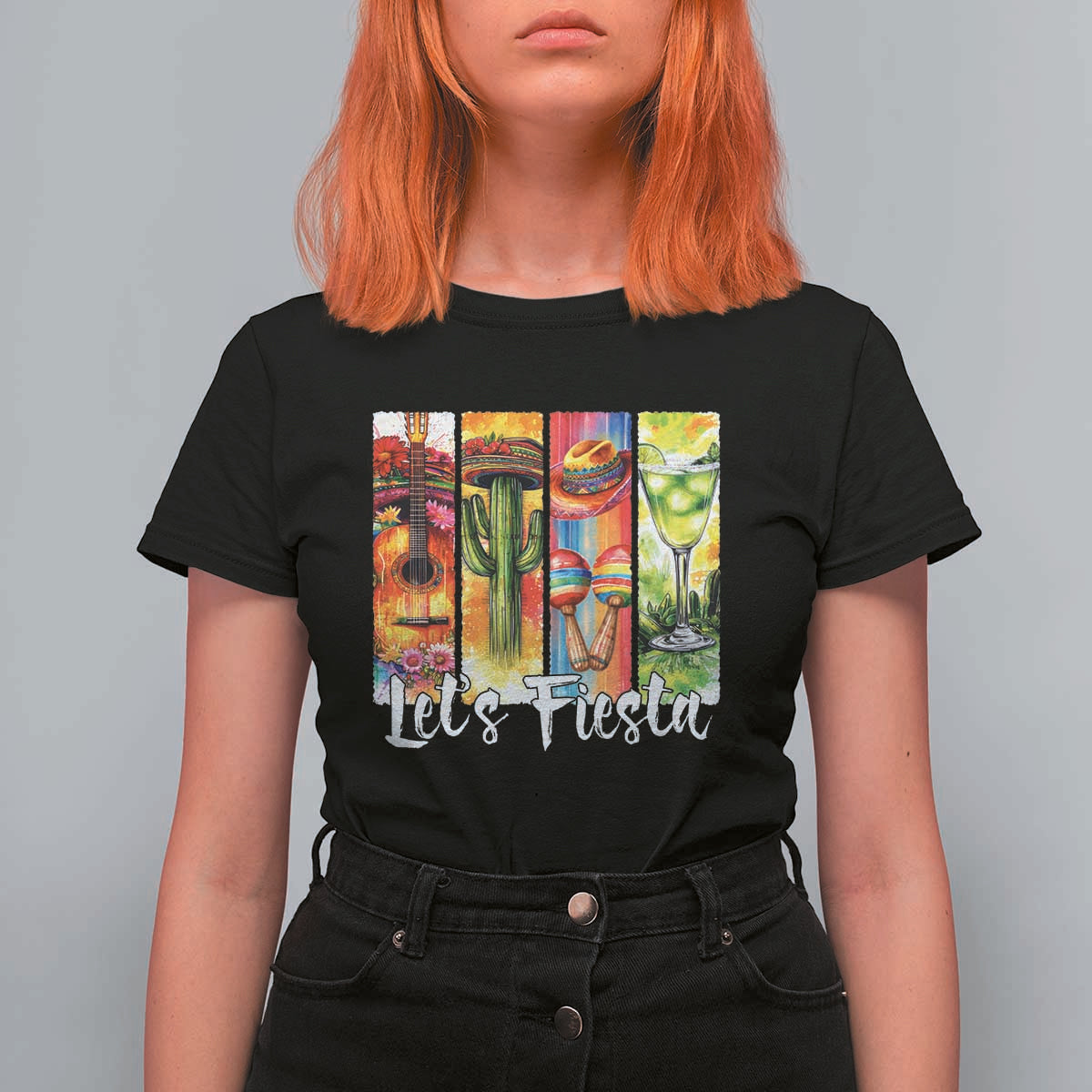 Lets Fiesta T Shirt For Women Funny Cinco De Mayo Party Celebration