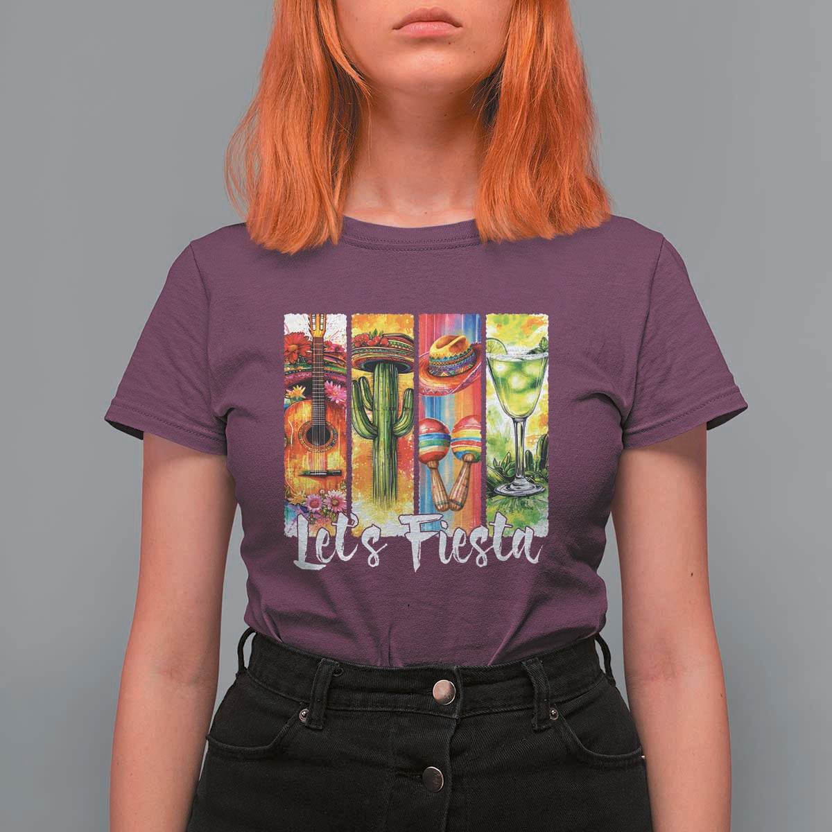Lets Fiesta T Shirt For Women Funny Cinco De Mayo Party Celebration