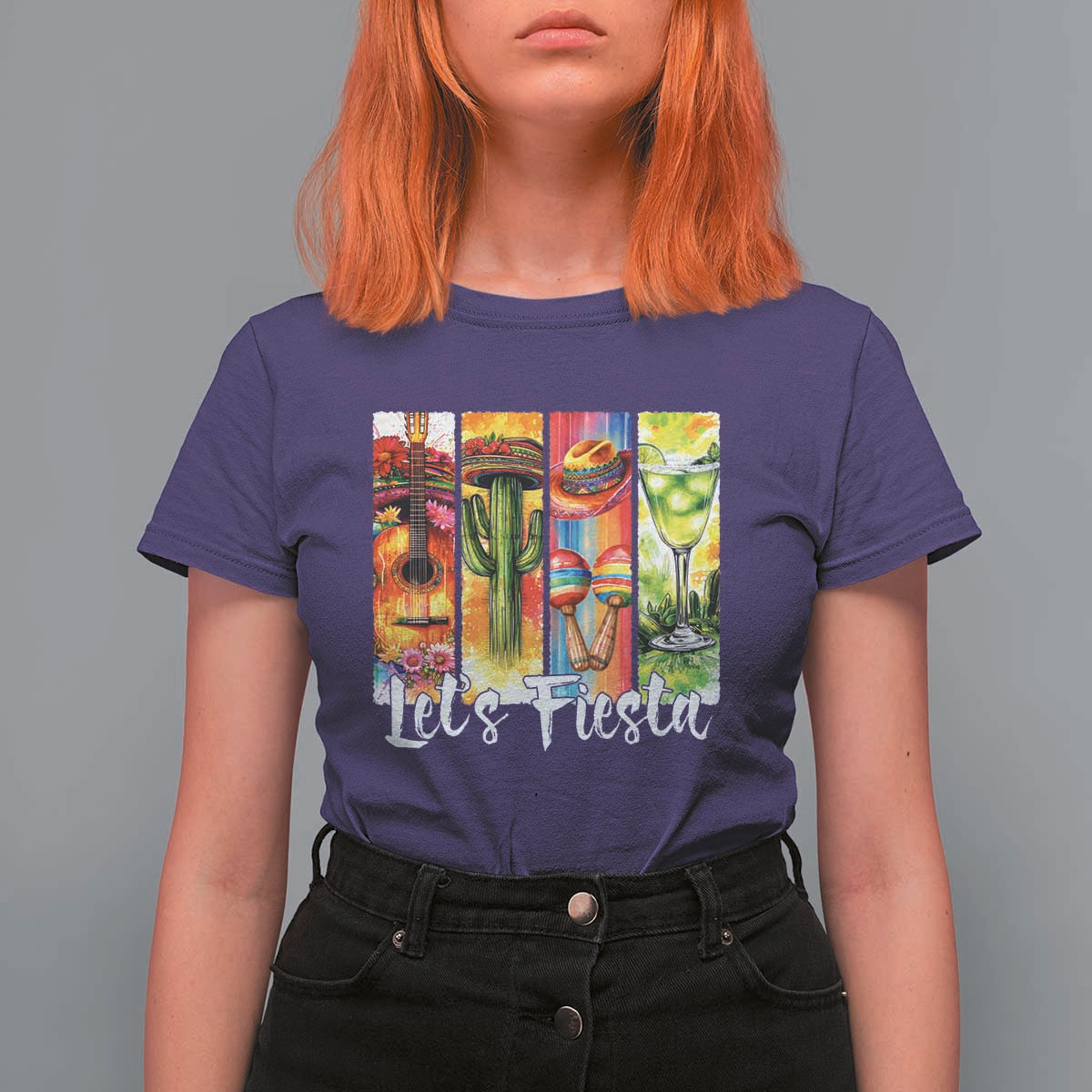 Lets Fiesta T Shirt For Women Funny Cinco De Mayo Party Celebration