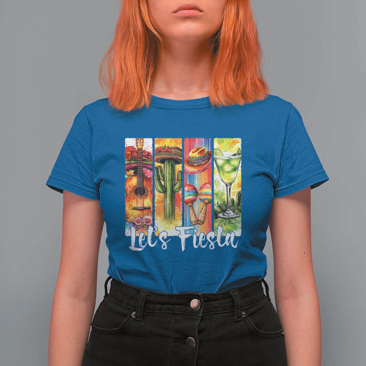 Lets Fiesta T Shirt For Women Funny Cinco De Mayo Party Celebration