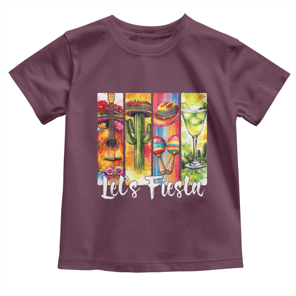 Lets Fiesta Toddler T Shirt Funny Cinco De Mayo Party Celebration