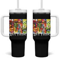 Lets Fiesta Tumbler With Handle Funny Cinco De Mayo Party Celebration