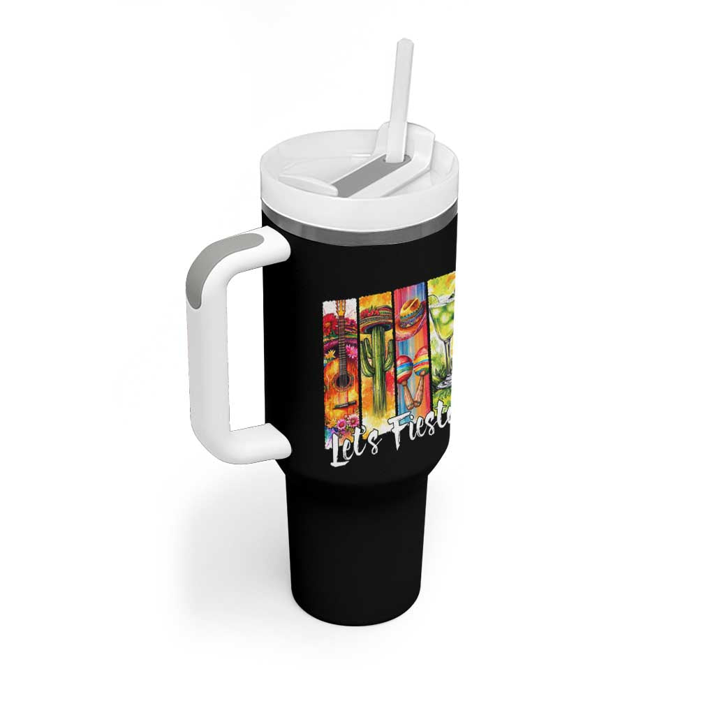 Lets Fiesta Tumbler With Handle Funny Cinco De Mayo Party Celebration